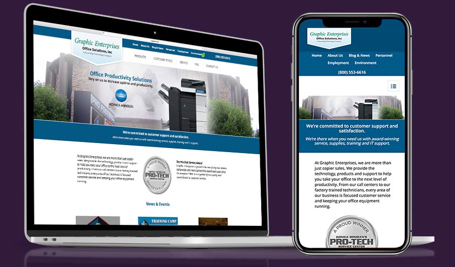 Cleveland web design company example